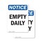 Signmission Empty Daily, 3.5 in W x Rectangle, Vinyl Decal OS-2PACK-NS-D-35-V-12026 - alternate 1